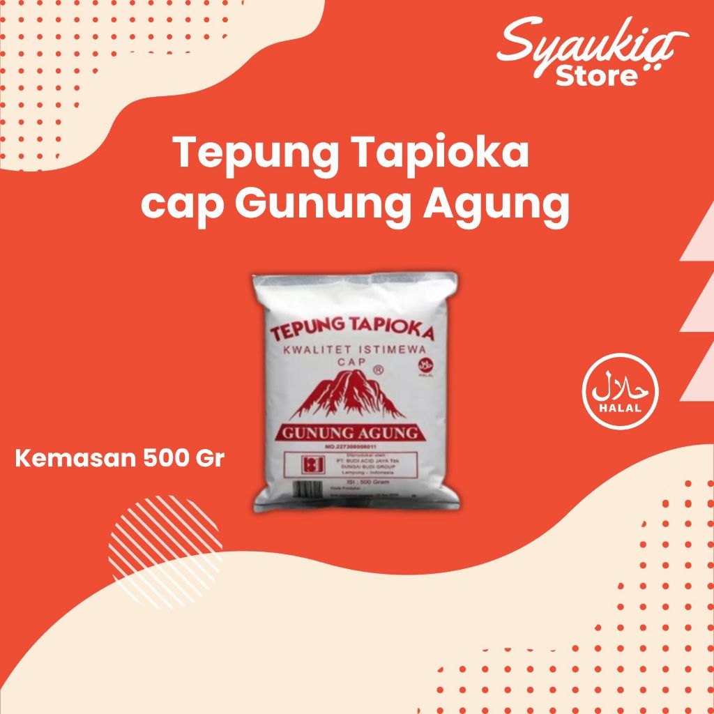 

Tepung Tapioka cap Gunung Agung 500 GR - Tepung Tapioka Murah