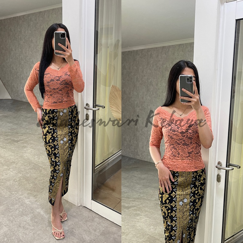 Kebaya Wisuda Bali Brukat Sabrina Nude