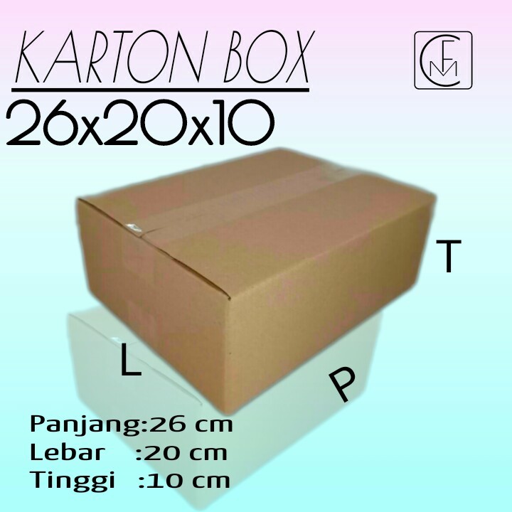 

Karton Box Ukuran 26x20x10 kardus polos kardus sedang kardus packing