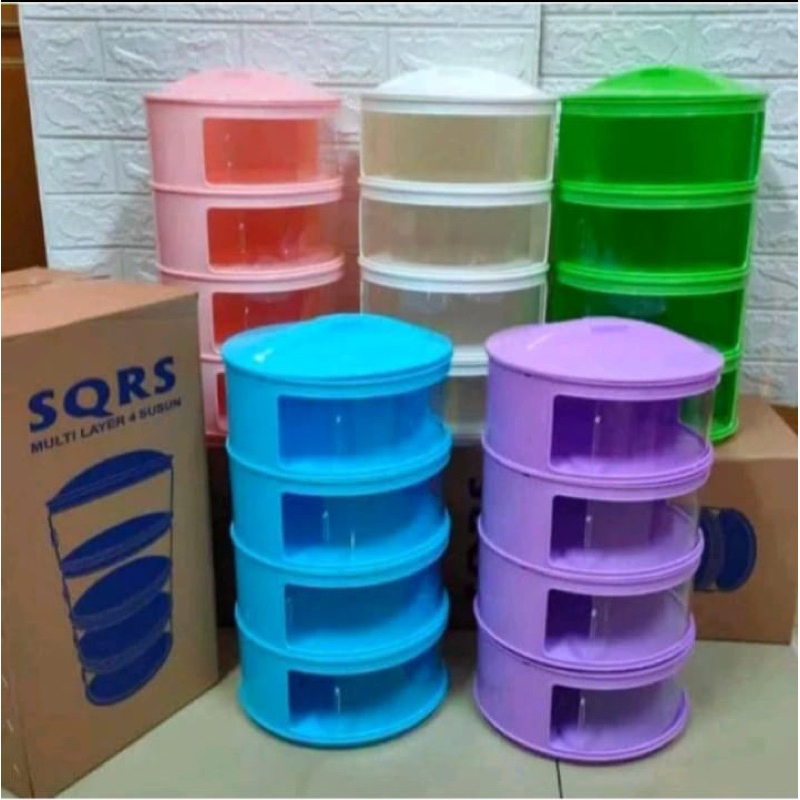 TUDUNG SAJI WARNA SUSUN 4 / RAK PENYIMPANAN MAKANAN / FOOD STORAGE