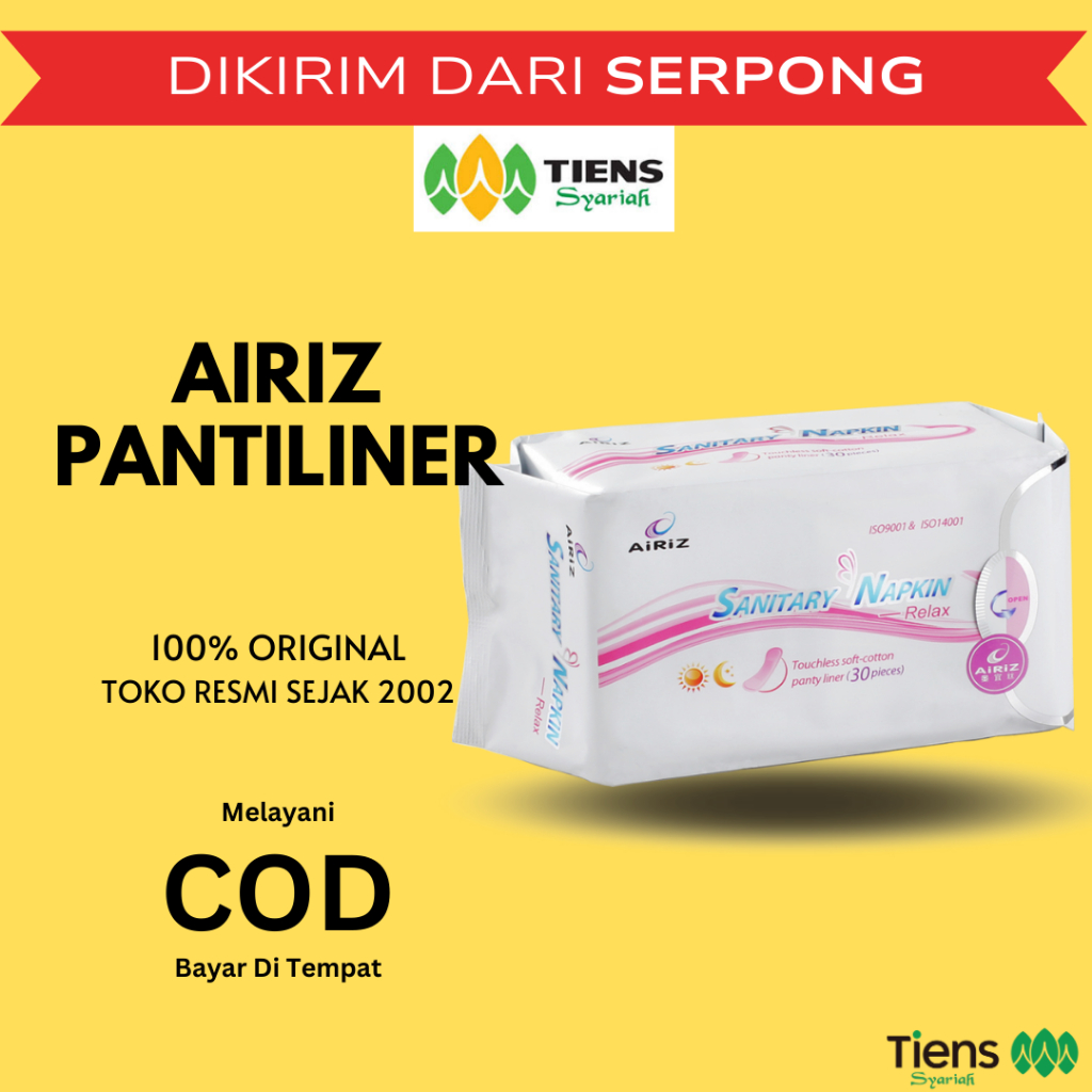 TIENS TANGERANG : AIRIZ PANTILINER | Pembalut Kesehatan Wanita AIRIZ Pantyliner Tiens Original | Ant