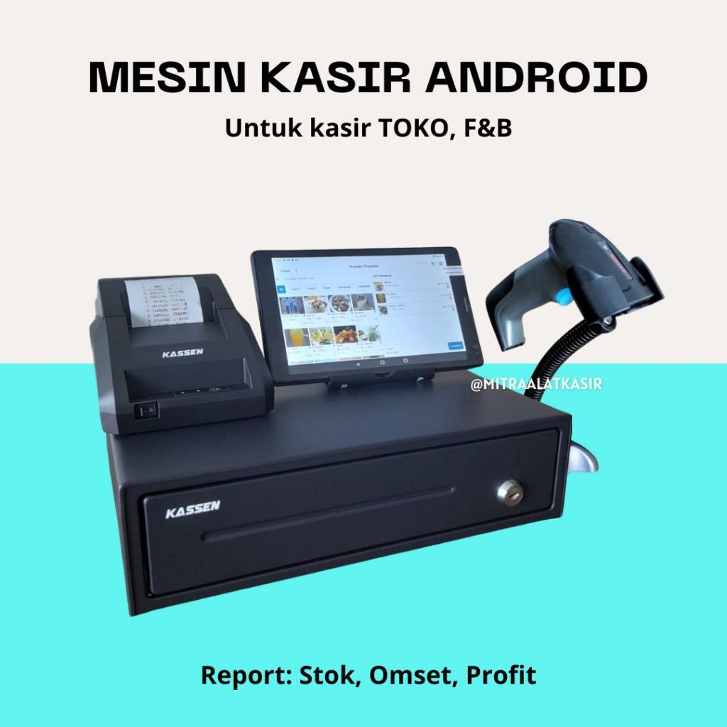 MESIN KASIR ANDROID TABLET 8" UNTUK TOKO & RESTO