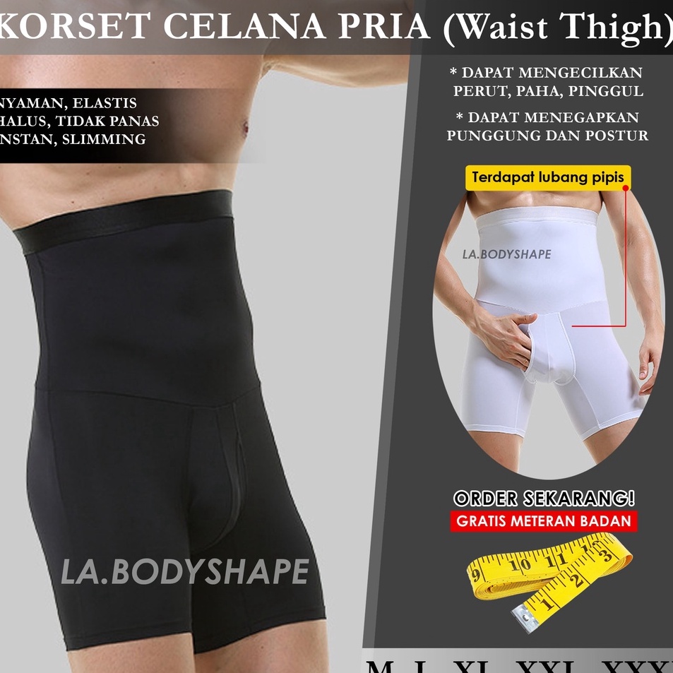 [KODE A7BI0] Korset celana pria / korset pelangsing perut dan paha waist thigh / korset celana paha 