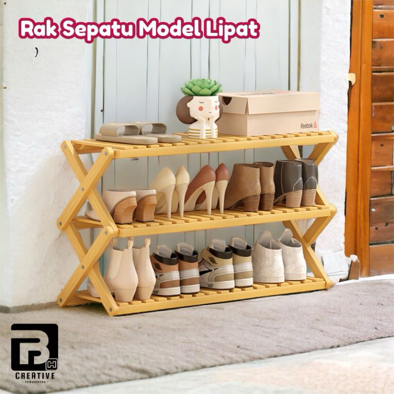 Rak Sepatu Model Lipat | Rak Sepatu Susun | Rak Buku | Rak Lipat Serbaguna