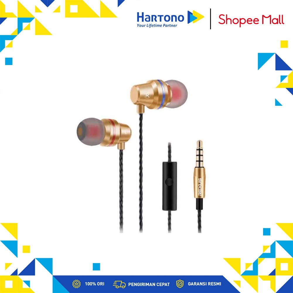 Rexus Earphone S500i In-Ear Headset dengan Mikrofon - Hitam