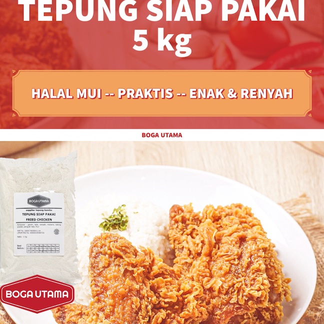 

[KODE GGNAD] Tepung Siap Pakai Fried Chicken Ayam Krispi KFC 5 kg