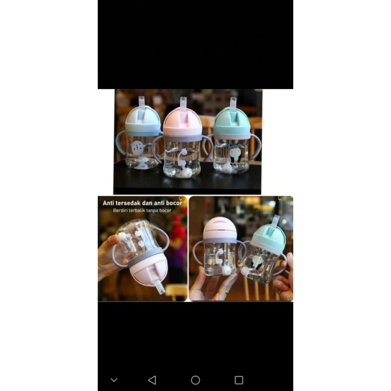 Gelas sedotan anti tumpah / Botol minum anti tumpah