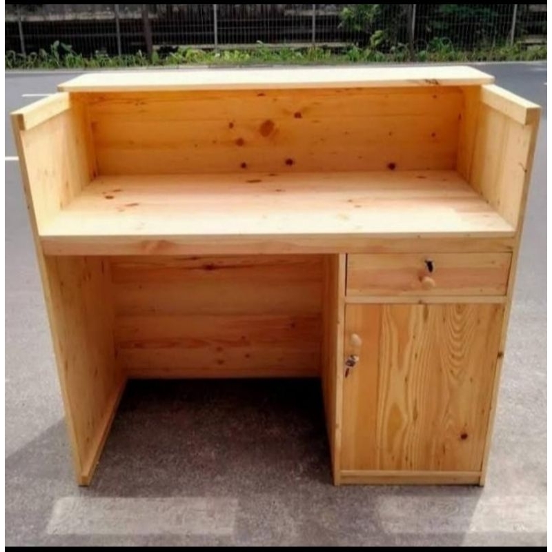 meja kasir meja belajar 120×60×115cm full kayu jati Belanda