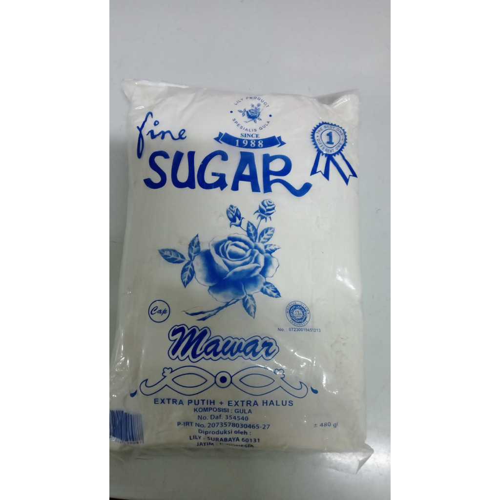 

Gula Halus Mawar Biru/500gr