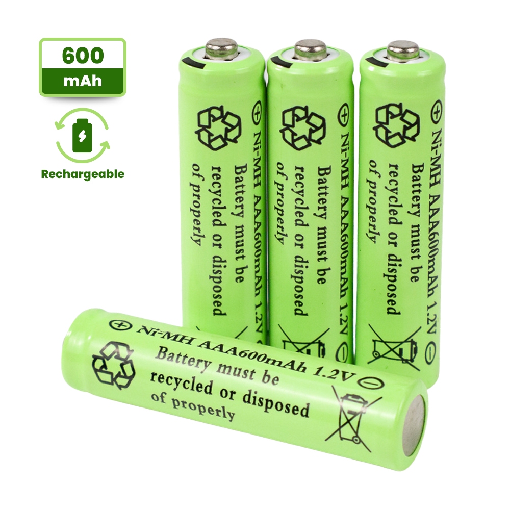 DEAH Batu Baterai AAA Rechargeable Ni-MH 600 mAh 4 PCS - DR600 - Green