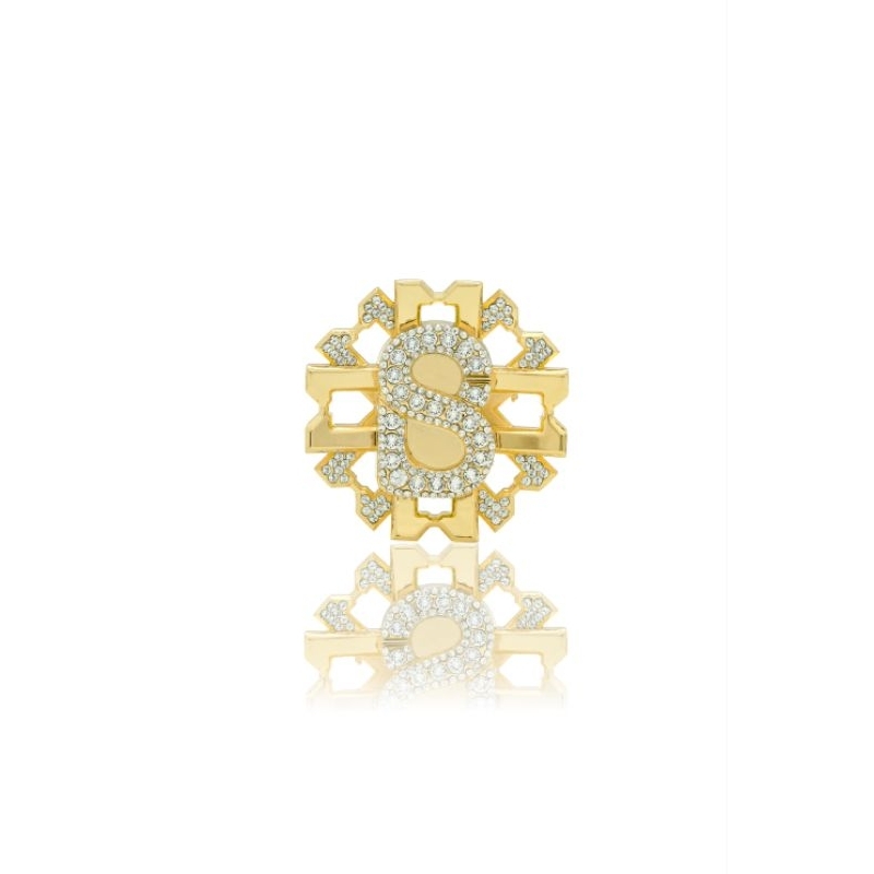 BUTTONSCARVES ERAYA BROOCH - GOLD