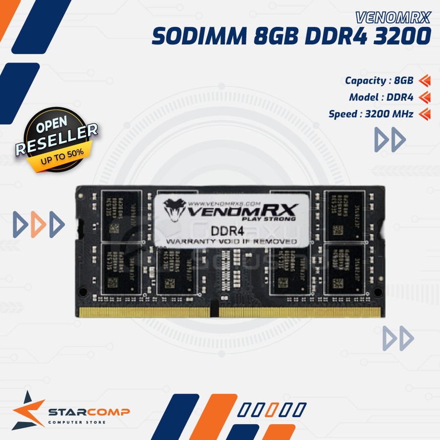 Sodimm VenomRX 8GB DDR4 3200Mhz Venom RX  RAM Laptop