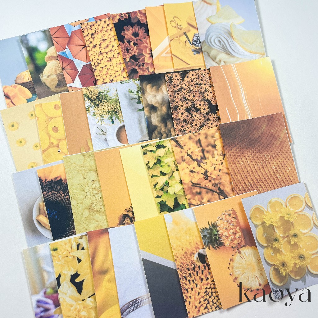 

32pcs Sticker Deco: Yellow Theme Stiker Dekorasi Tema Warna Kuning Jurnal Journal Journaling Bujo Scrapbooking