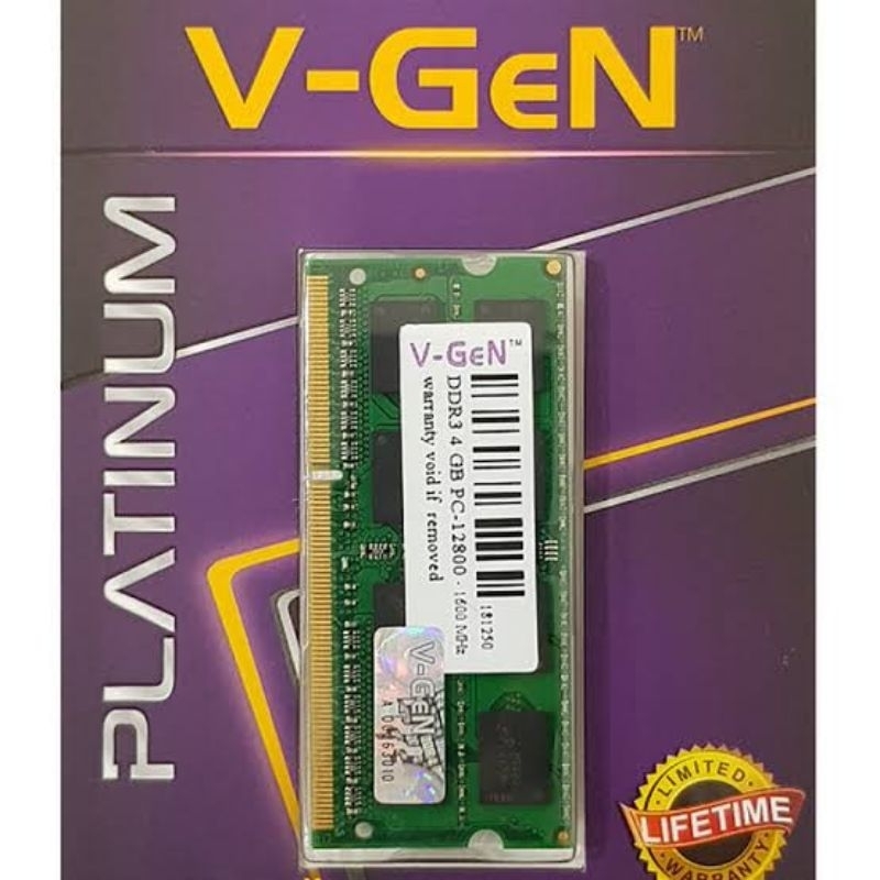 ram laptop vgen 4gb ddr3 pc12800 1600