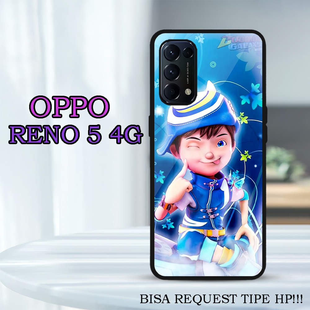 [ cr40 ] Case Kilau OPPO RENO 5 4G | Casing Hp Glossy | Motif boboiboy