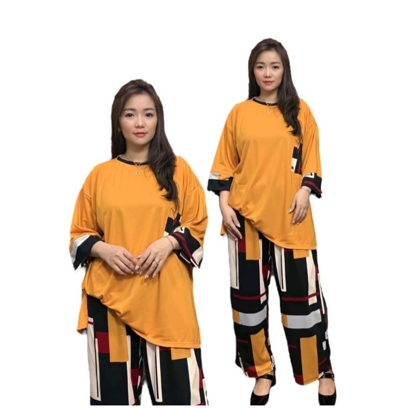 SETELAN JUMBO LD135 ATASAN WANITA OVERSIZE CELANA JUMBO