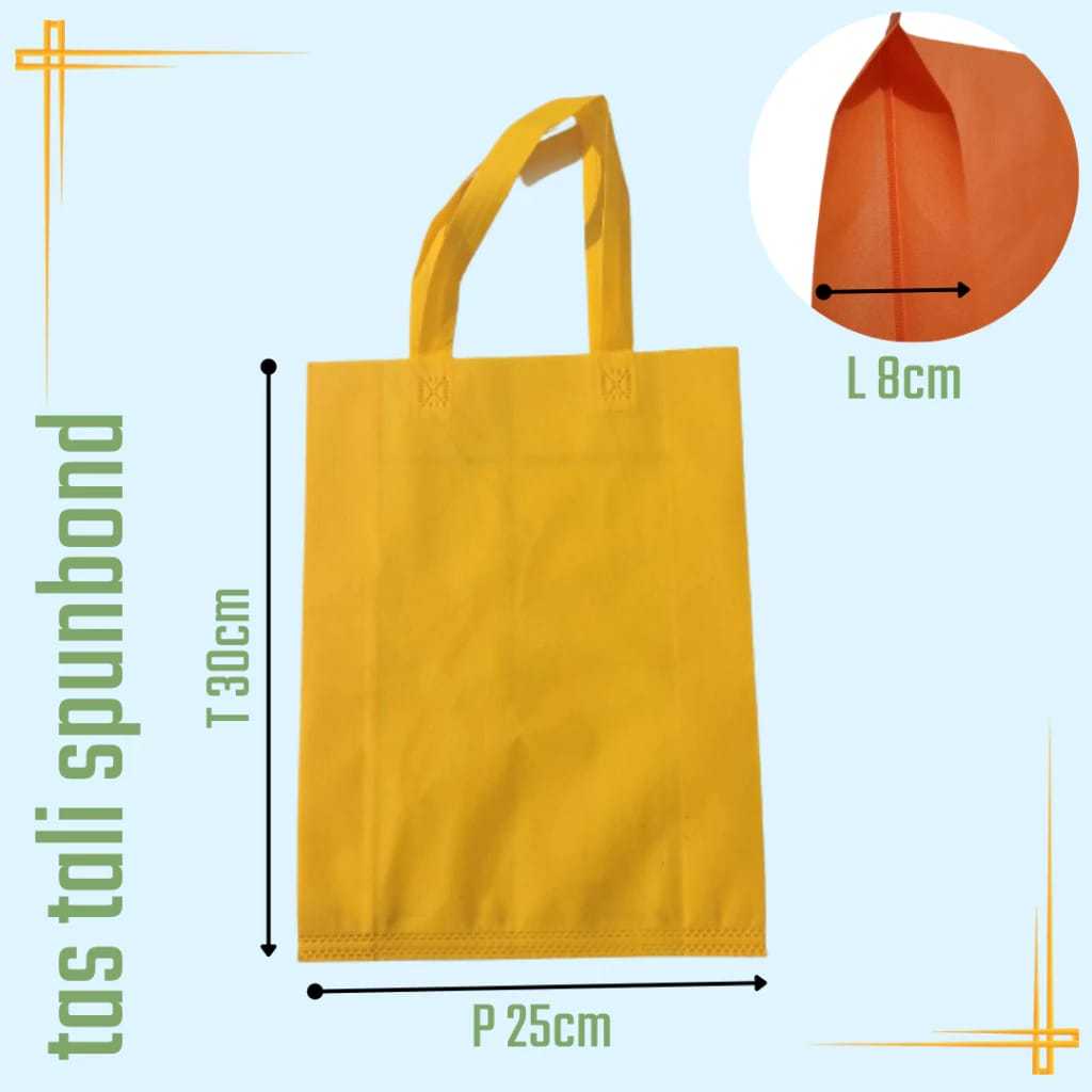 

Goodie bag handle lipat samping 25x35x8 / Tas Spunbond / 65gsm / lusinan