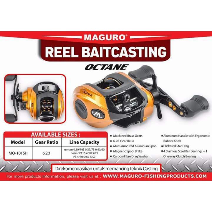 Reel BC Maguro Octane 101SH | Handle Kiri