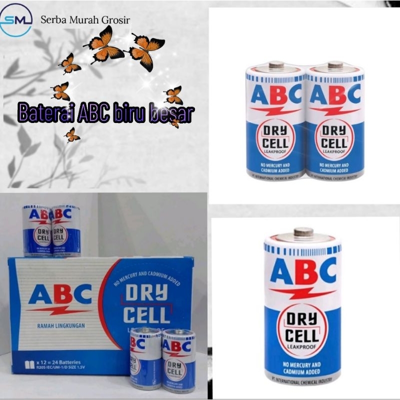 Baterai ABC/baterai senter/baterai ABC biru besar (pcs)