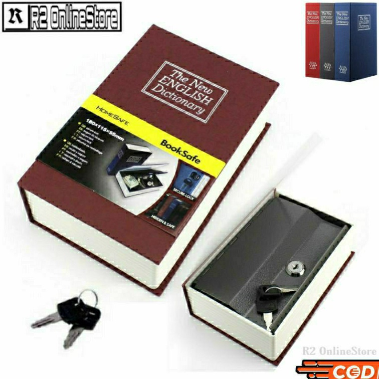 [☟V35/] Brankas Buku Kamus Novel Manual Dengan 2 Kunci Kotak Box Tempat Penyimpanan Rahasia - Berang