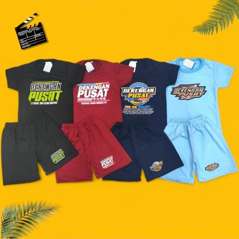 [COD]✨Setelan anak dekengan pusat viral kids & junior 2-8 tahun cewek dan cowok / setelan anak laki 