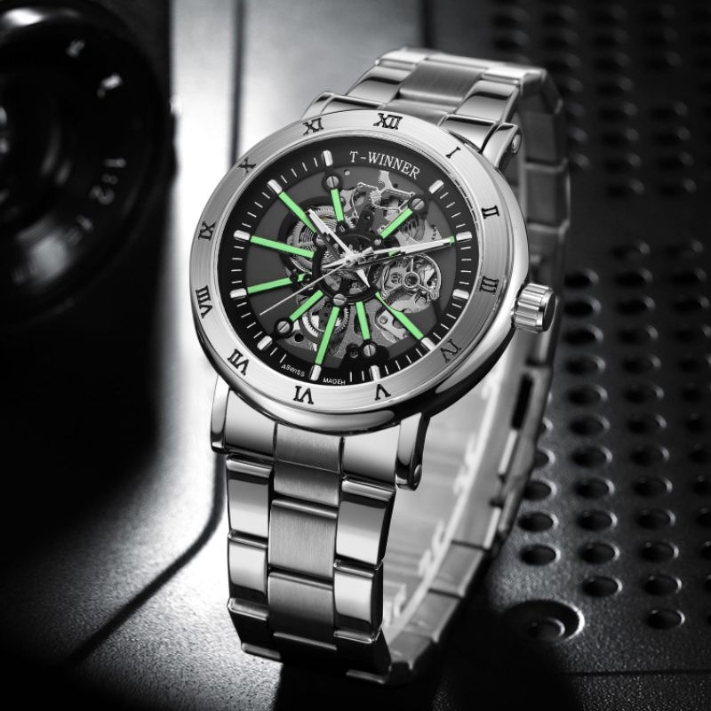 Jam Tangan T-WINNER Automatic Watch Original Tipe TW 8256 Seri TM376 Free Box
