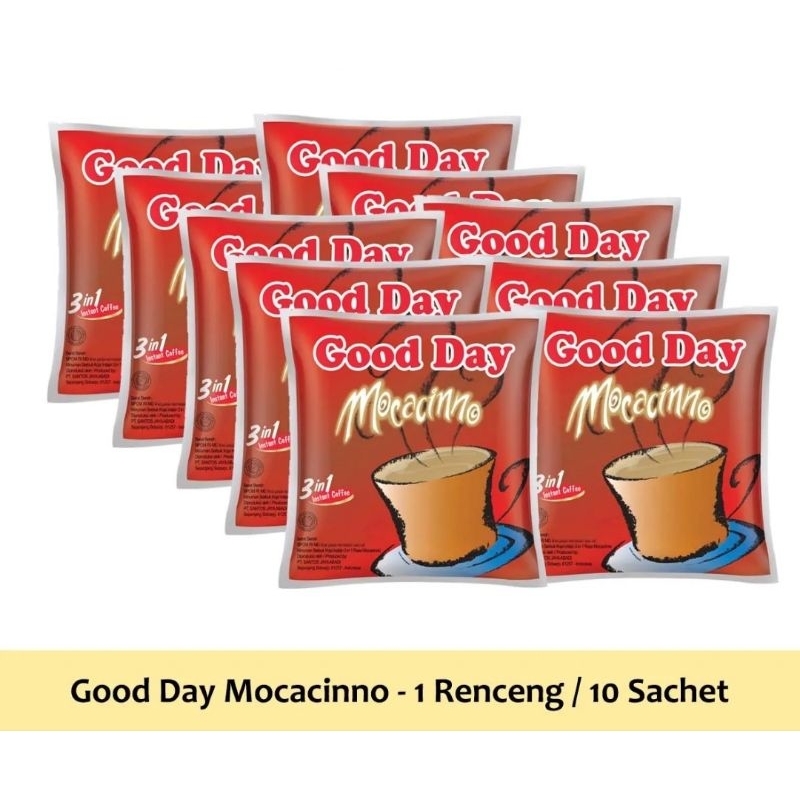 

Kopi Good day Mocacino 20gr Renceng ( 10 Sachet)