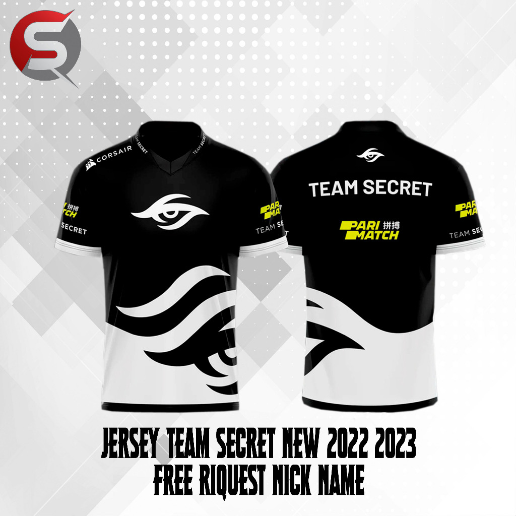JERSEY TEAM SECRET NEW 2022 2023 PUBG CSGO LOL DOTA 2 WILDRIFT (free custom nickname)