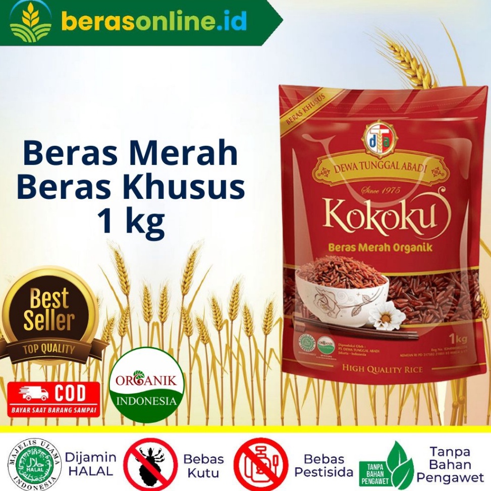 

[✈N2&] Beras Online - Beras Merah 1KG New Product
