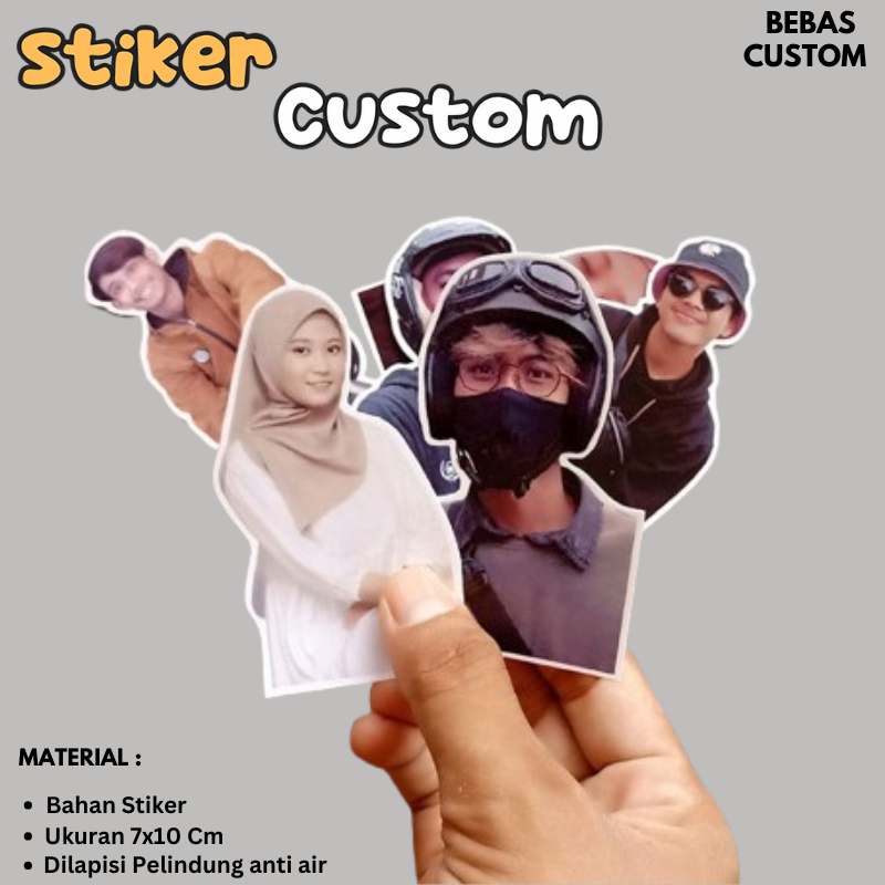 

[Bebas Custom] Stiker Wajah custom gambar suka-suka sticker bisa pakai wajah sendiri