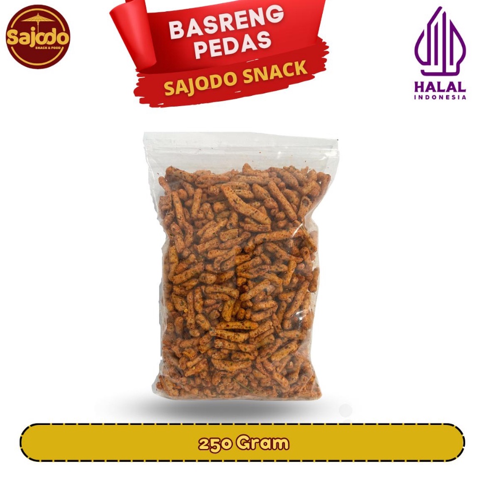 

[KODE CRTPF] Basreng Pedas Daun Jeruk 250 Gram Sajodo