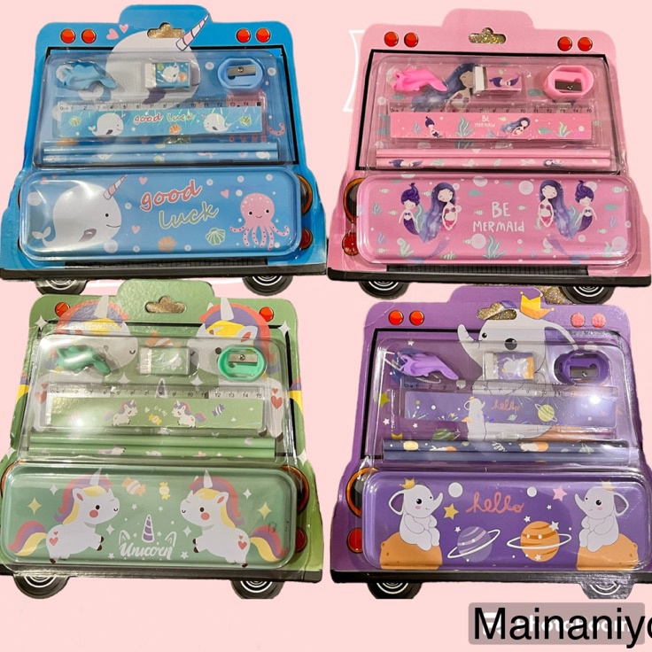 

[KODE 7BL8Z] FANCY Set Stationery kotak pensil lengkap mainaniyo set paket alat tulis