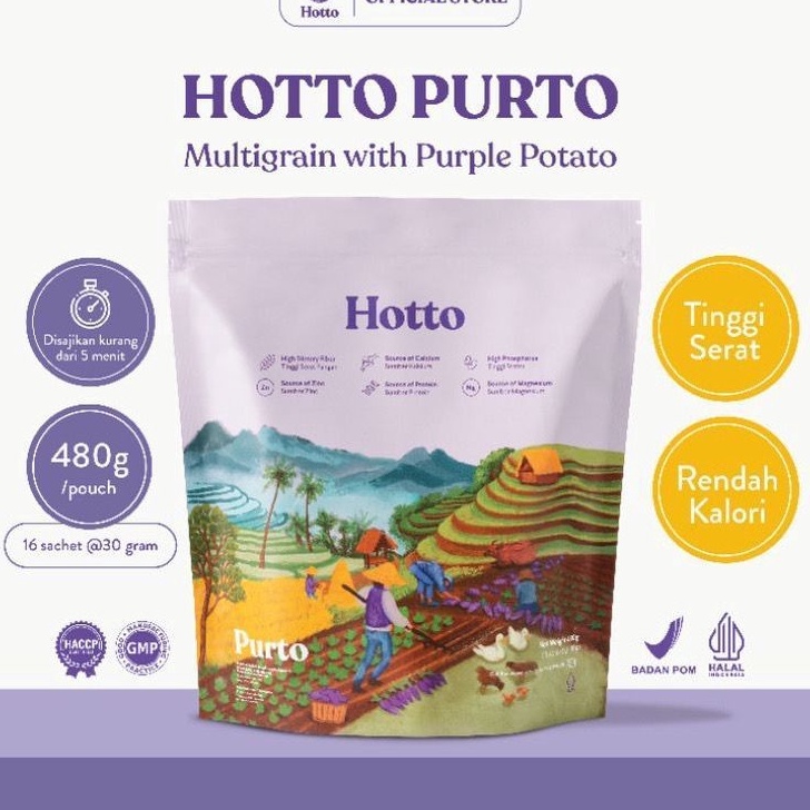 

Sale Hotto Purto Multigrain 1 Pouch - 16 Sachet ➻➶✱✼