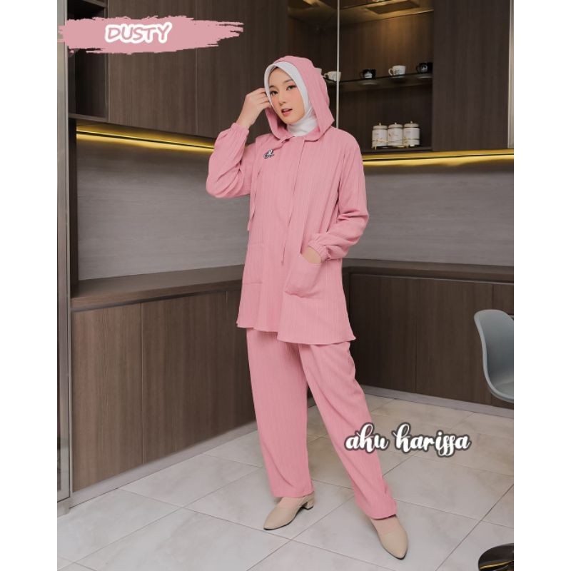 ONE SET HOODIE LENATA by AKU KARISSA / SETELAN HOODIE LADY CRUSH / HOODIE SET CELANA