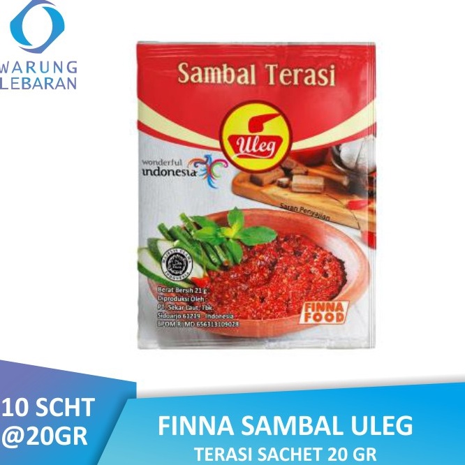 

[✦C4➢] Finna Sambal Uleg Terasi Sachet (10 x 21gr) Shopee Sale
