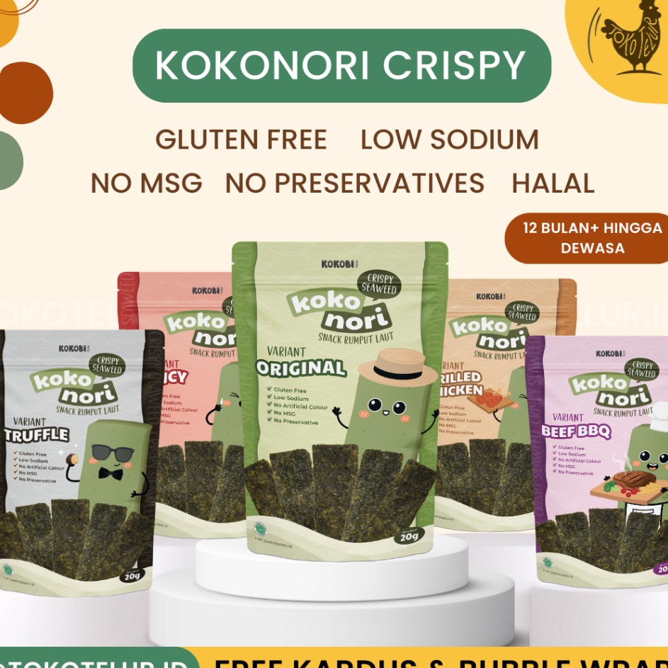 

Produk Keren KOKONORI CRISPY - Seaweed Crispy | Snack Rumput Laut Sehat NO MSG Diskon Promo