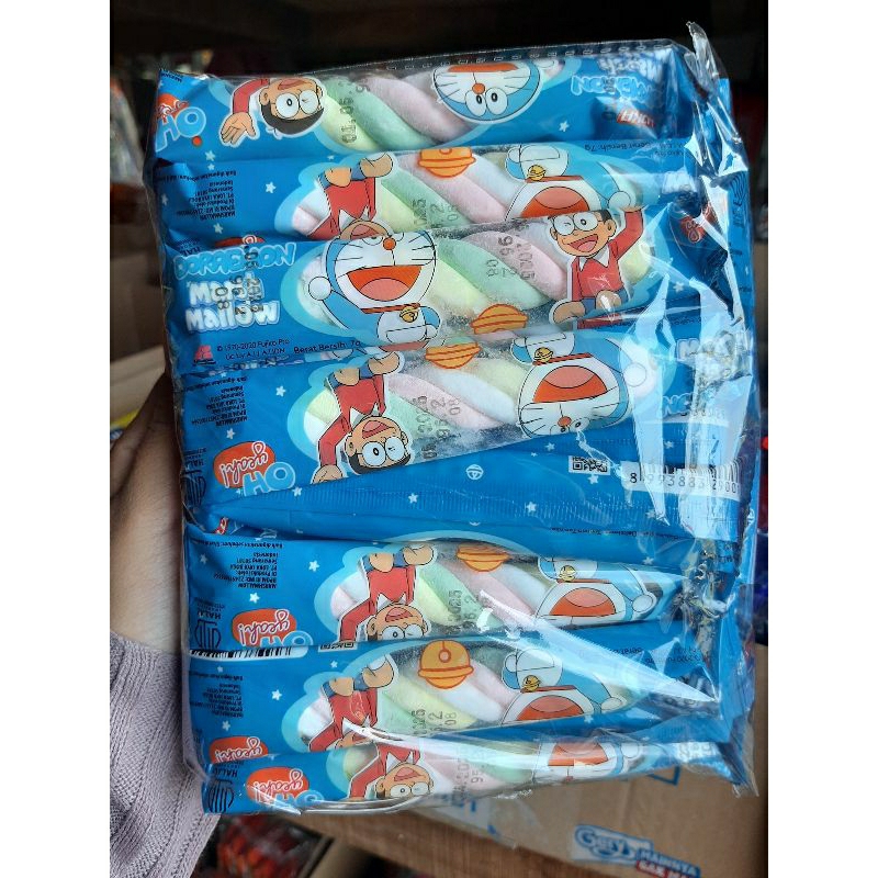 

(ISI 20PCS) MARSHMALLOW DORAEMON 7GRAM MARSHMALLOW KEPANG