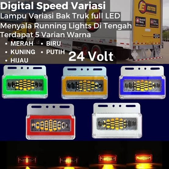 lampu led bak truk Kotak Full Led 24 volt 24v Sein Running