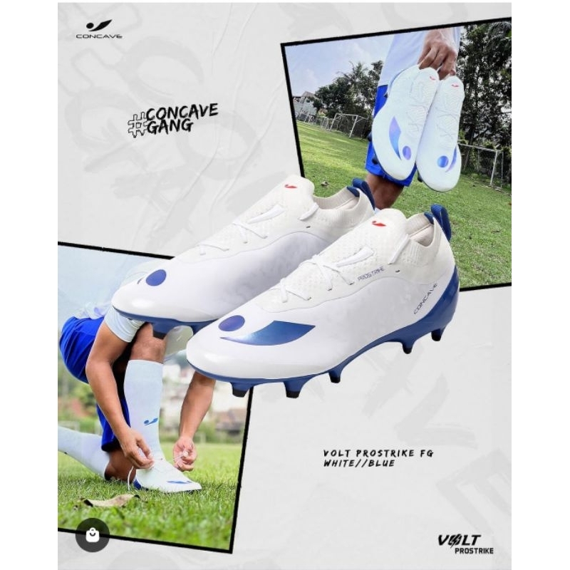 Sepatu Bola CONCAVE VOLT PROSTRIKER FG white
