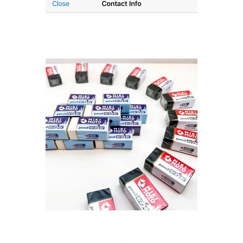 

Baru PENGHAPUS PENSIL ISI 24 pcs kwalitas miki moto 4B
