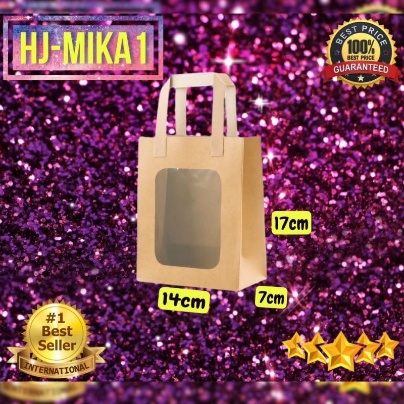

Pembelian Kelipatan 12 pcs! Paperbag HJ Mika 1 14x7x17 Paperbag Polos Snack Tas Belanja Tas Hampers Goodie Bag