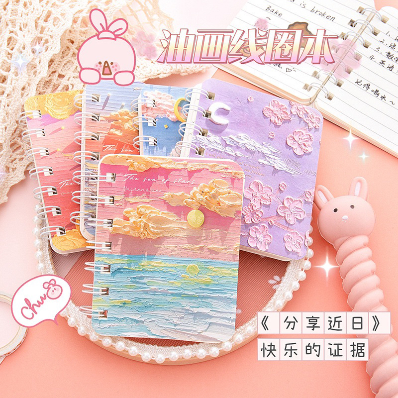 

Mini Notebook spiral a7 3d/ Buku Agenda kecil / buku catatan / buku binder