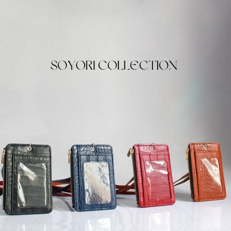 

id card holder lanyard namtag ZIPPER motif croco SID002