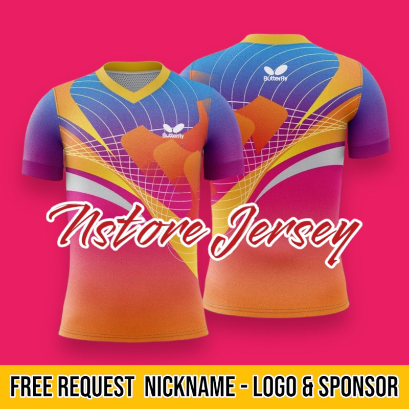 KAOS JERSEY PINGPONG / TENIS MEJA FREE CUSTOM DESAIN
