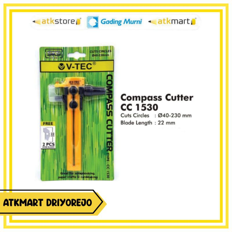 

V-TEC COMPASS CIRCLE CUTTER CC-1530 - PEMOTONG COMPAS CUTTER BULAT
