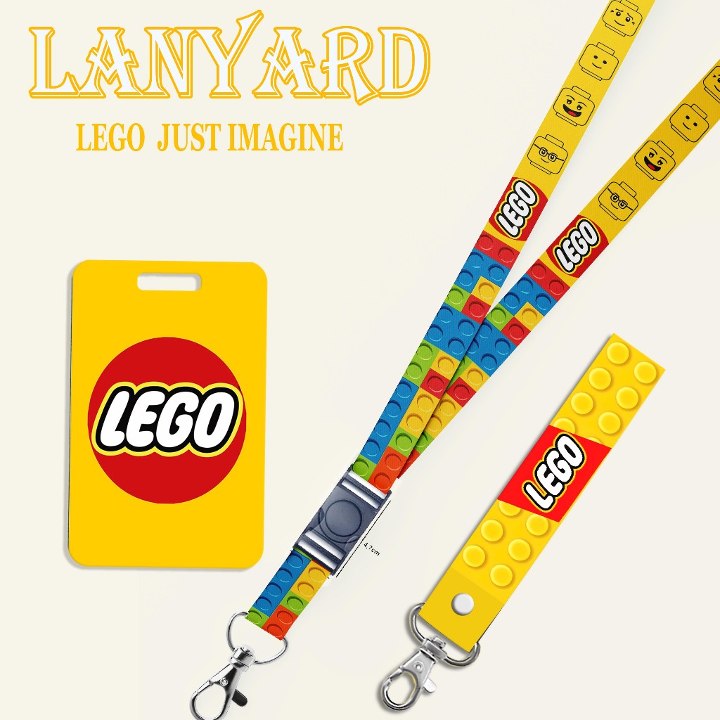 

STRAP LANYARD CARD HOLDER Lego Just Imagine Gantungan Kunci, Handphone, ID Card