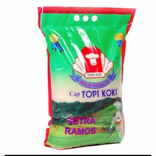 

beras 5 kg cap topi koki