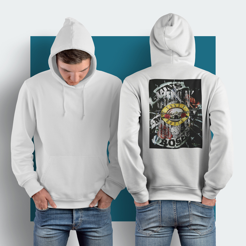 Jaket Hoodie Guns N Roses Hoodie Jumper Pullover & Zipper (Ritsleting) Bahan Cotton Fleece | GNR BAN