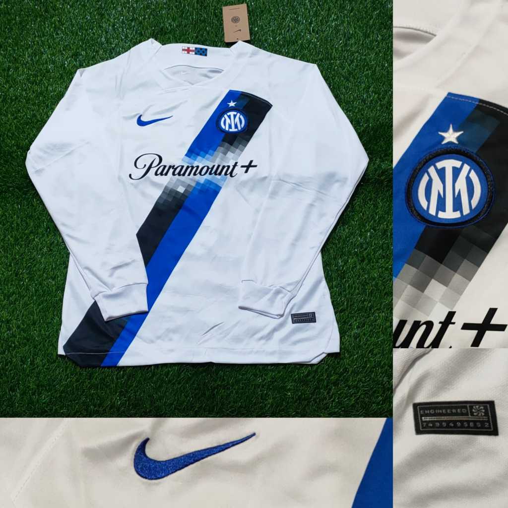 Jersey Bola Lengan Panjang Inter Milan Away 2023 2024 Terbaru Jersey Inter Milan Away Longsleeve 202