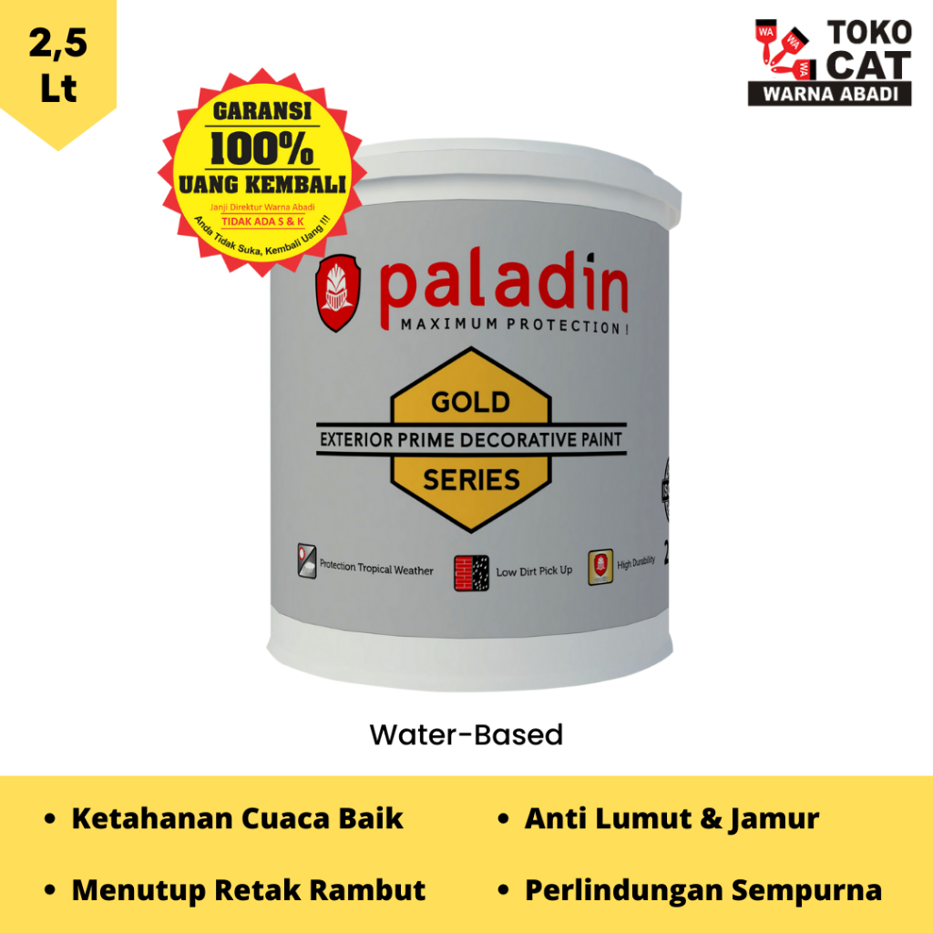 CAT TEMBOK PALADIN GOLD KEMASAN 2,5L